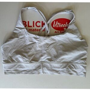 White lululemon longline sports bra